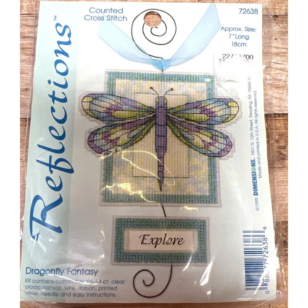 Reflections Counted Cross Stitch Kit Dragonfly Fantasy Design